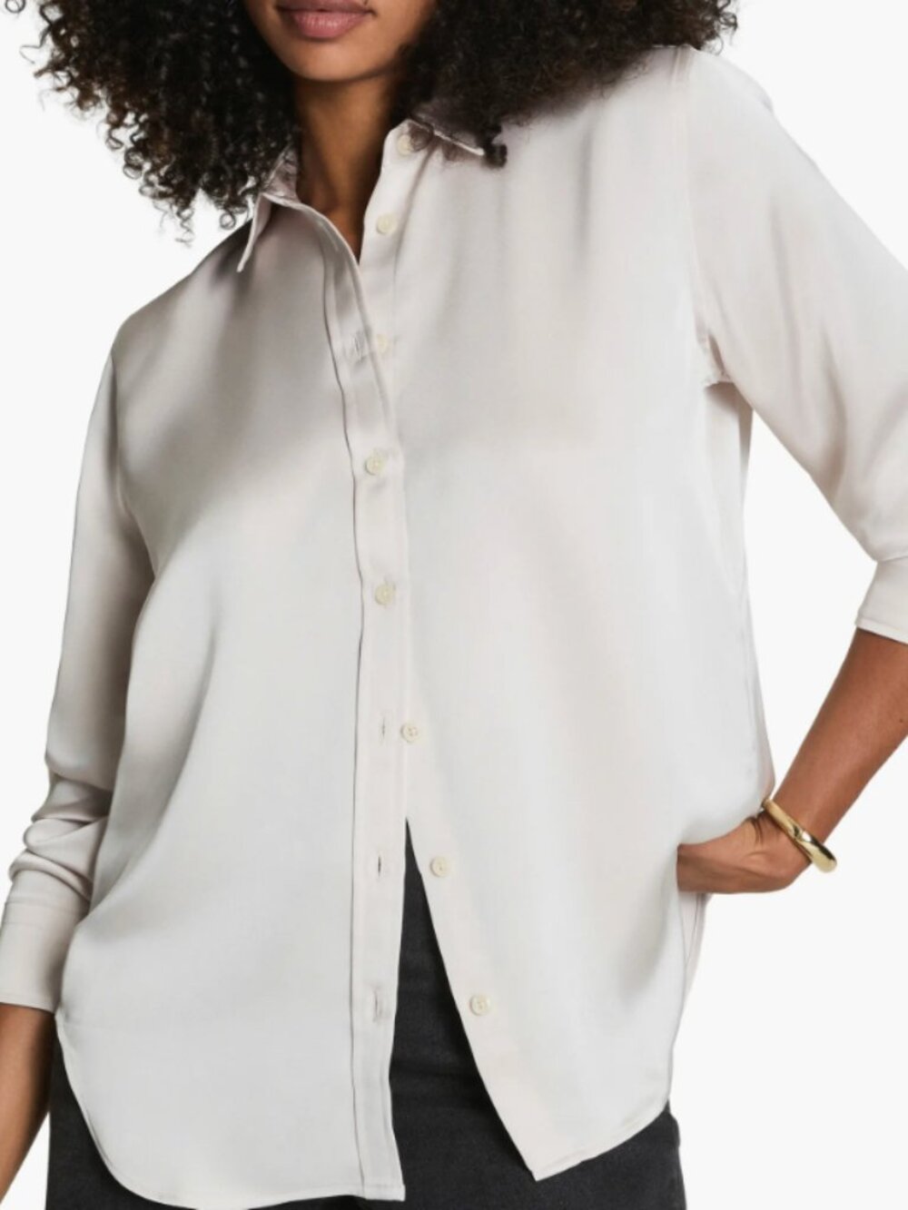 Spanx Better Than Silk Button-Down Shirt
